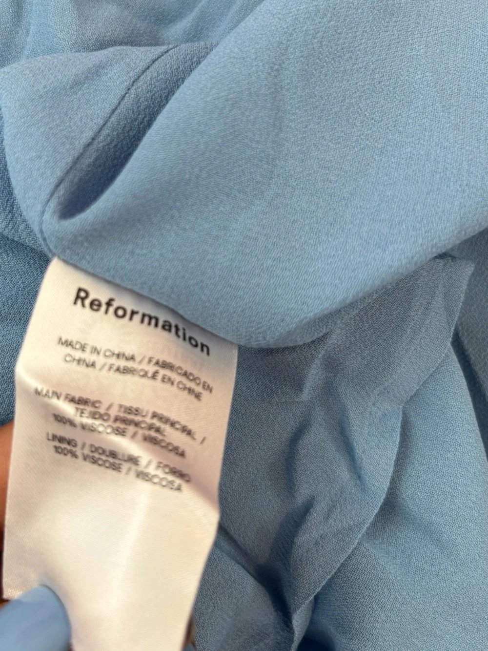 Reformation Elle Dress in Lassen Blue Size 6 NWOT - Picture 7 of 9